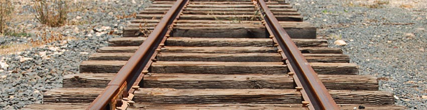 Close up of HRS train tracks