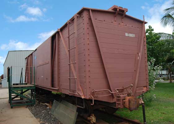 Image of red freight car