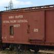 Image of another red freight car