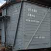 Image of a blue freight car