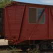 Image of a third red freight car